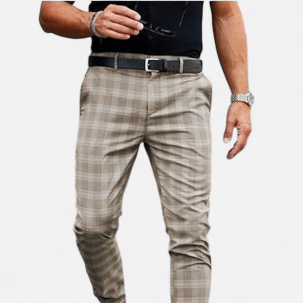 Javier | Pantalón Chino de Cuadros Premium para Hombre 4
