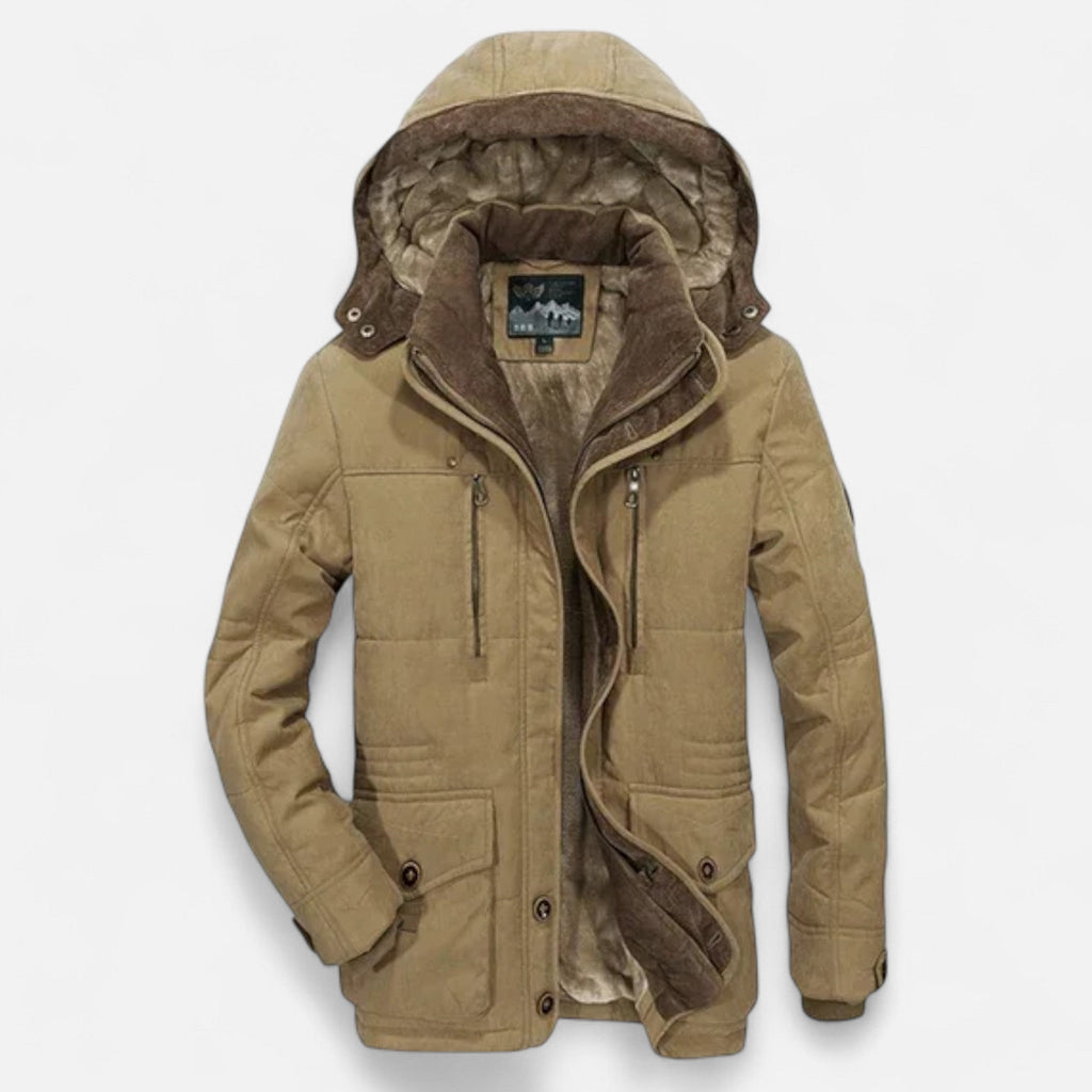 Javier | Parka Acolchada con Capucha para Hombre en Invierno 5