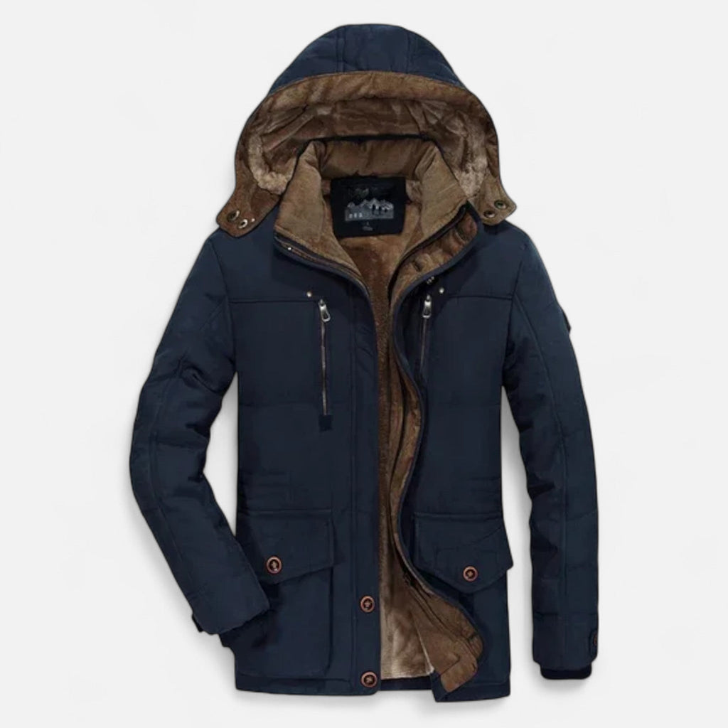 Javier | Parka Acolchada con Capucha para Hombre en Invierno 6