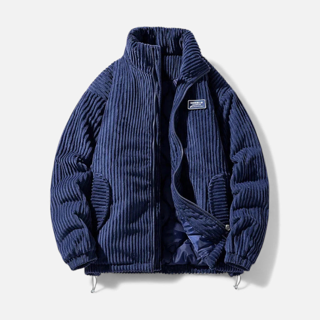 Javier | Parka Hombre Invierno de Pana con Cuello Alto y Diseño Acolchado 3