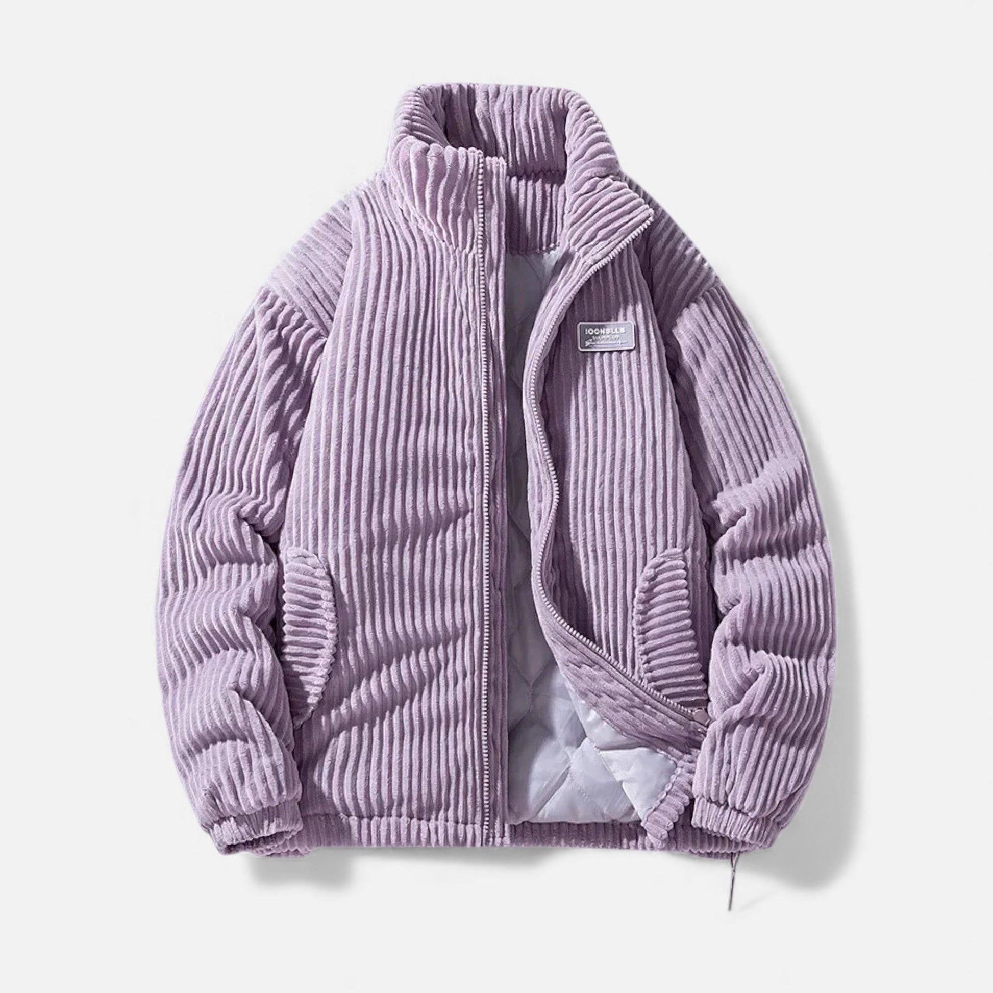 Javier | Parka Hombre Invierno de Pana con Cuello Alto y Diseño Acolchado 4