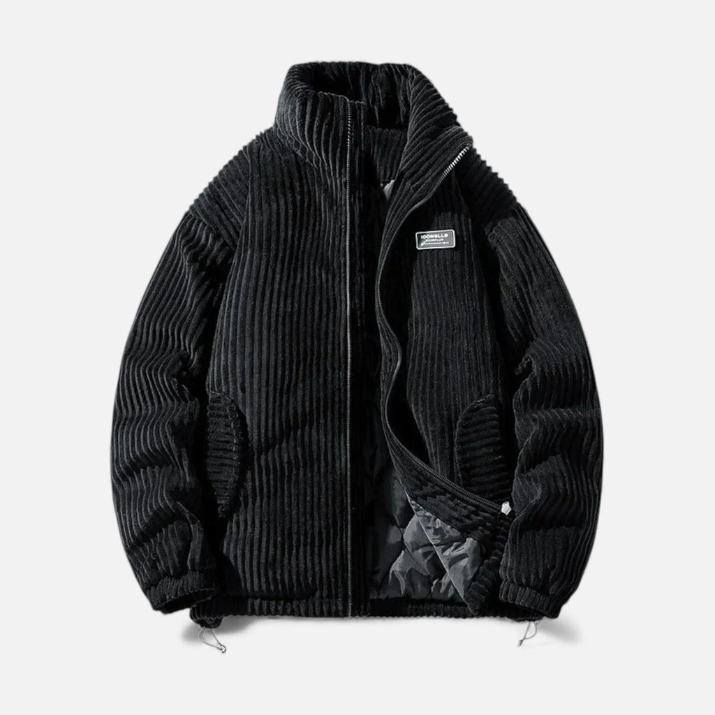 Javier | Parka Hombre Invierno de Pana con Cuello Alto y Diseño Acolchado 5