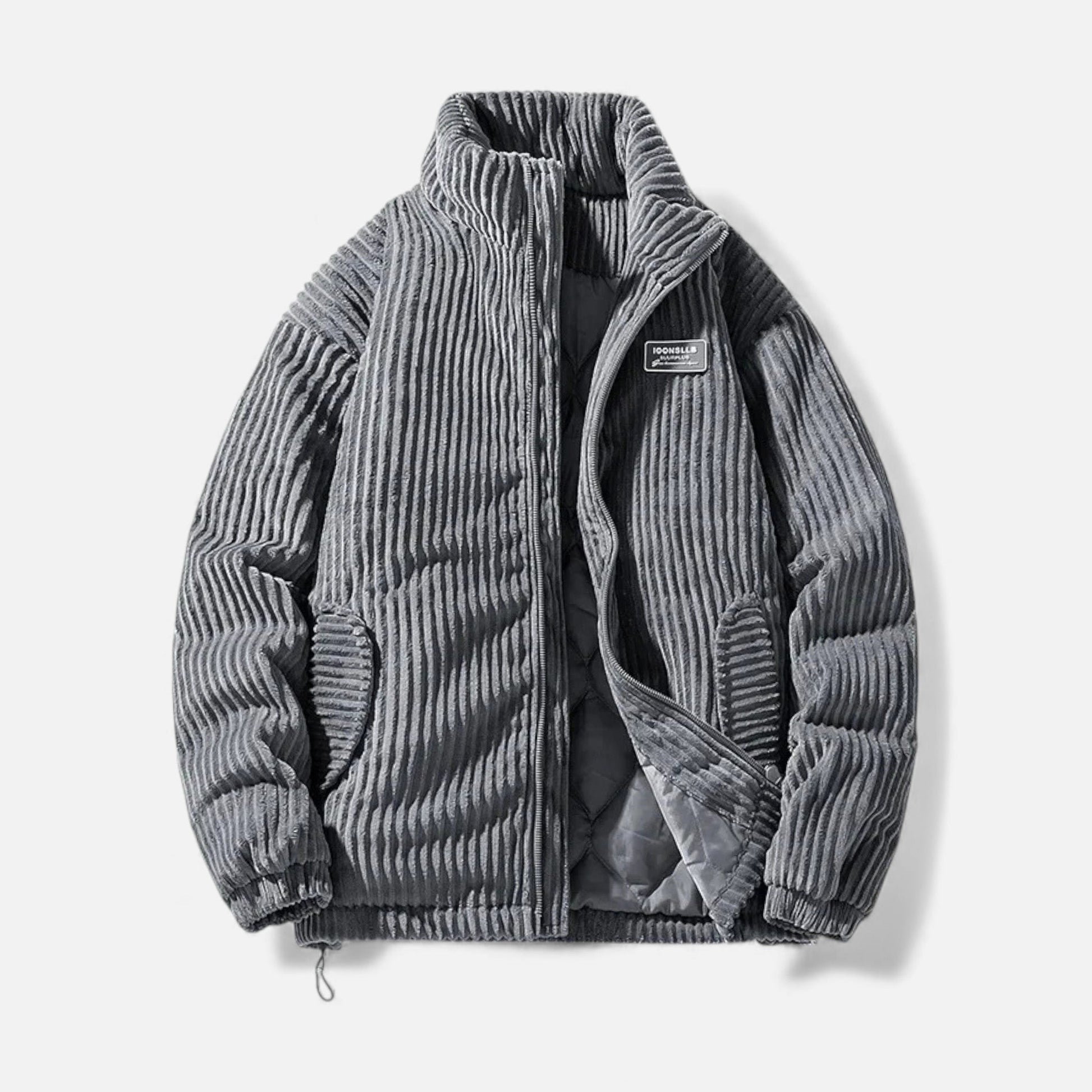 Javier | Parka Hombre Invierno de Pana con Cuello Alto y Diseño Acolchado 6