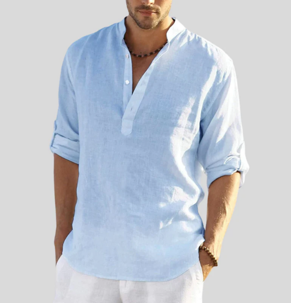 Liam | Camisa Lino Hombre Transpirable y Elegante 2