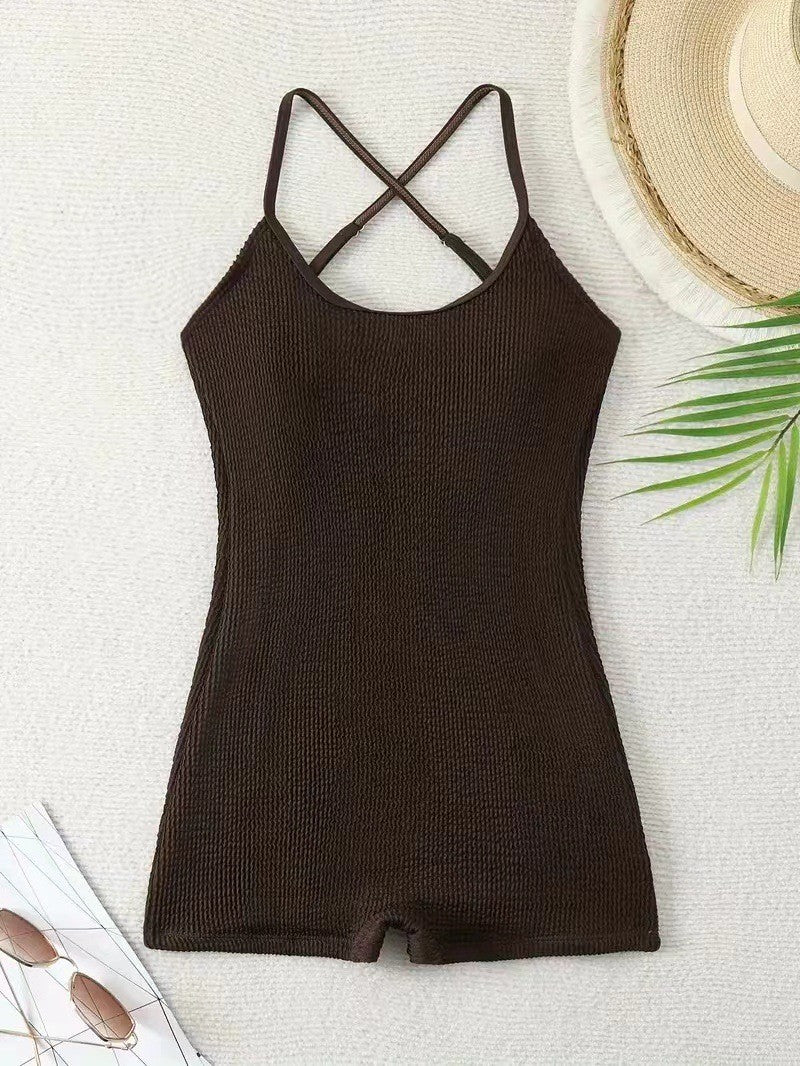 Lucía | Bañador Shorty Deportivo para Mujer con Tejido Texturizado Ideal para Playa 6