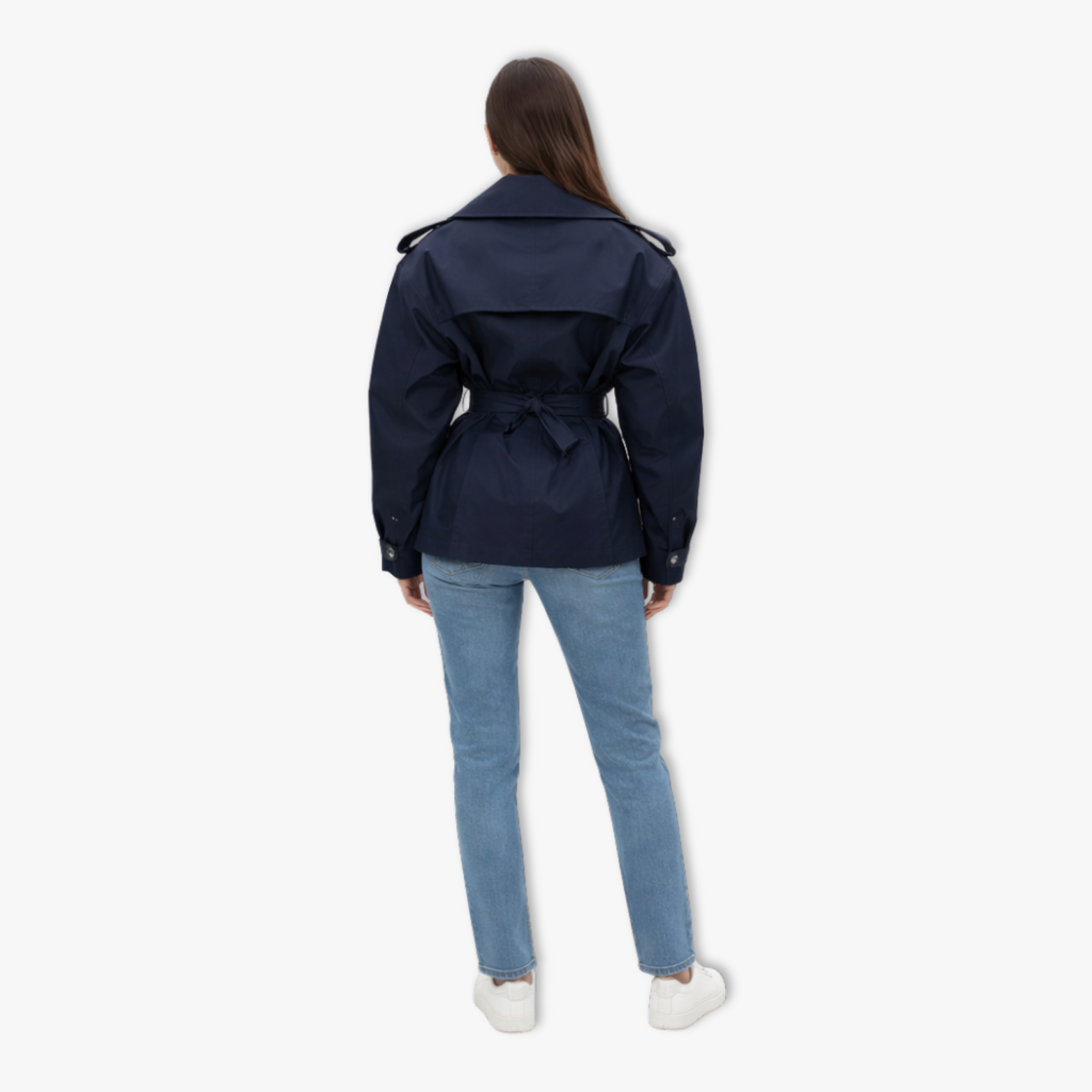 Lucía | Gabardina Corta con Cordones para Mujer con Estilo Moderno 3