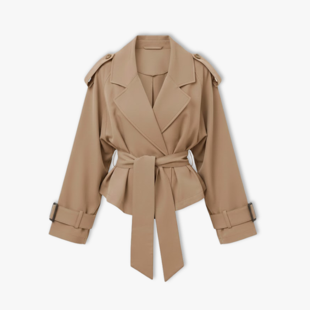 Lucía | Gabardina Corta con Cordones para Mujer con Estilo Moderno 6