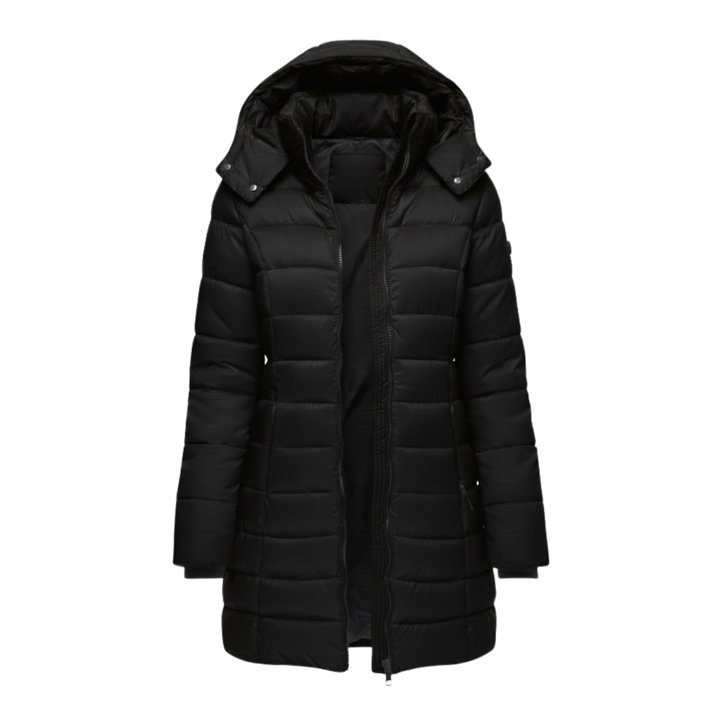 Lucía | Parka Acolchada de Longitud Media para Mujer con Capucha 0