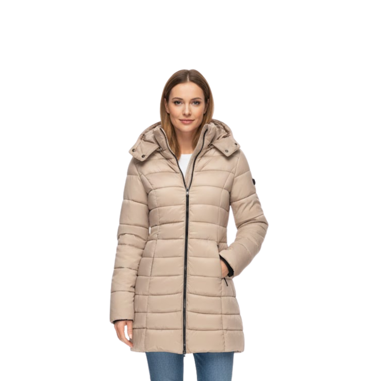 Lucía | Parka Acolchada de Longitud Media para Mujer con Capucha 2