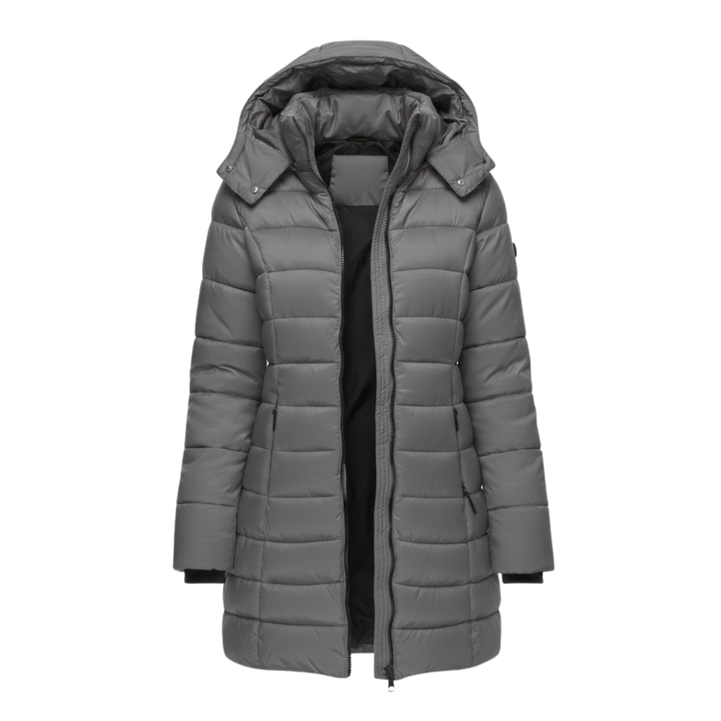 Lucía | Parka Acolchada de Longitud Media para Mujer con Capucha 4