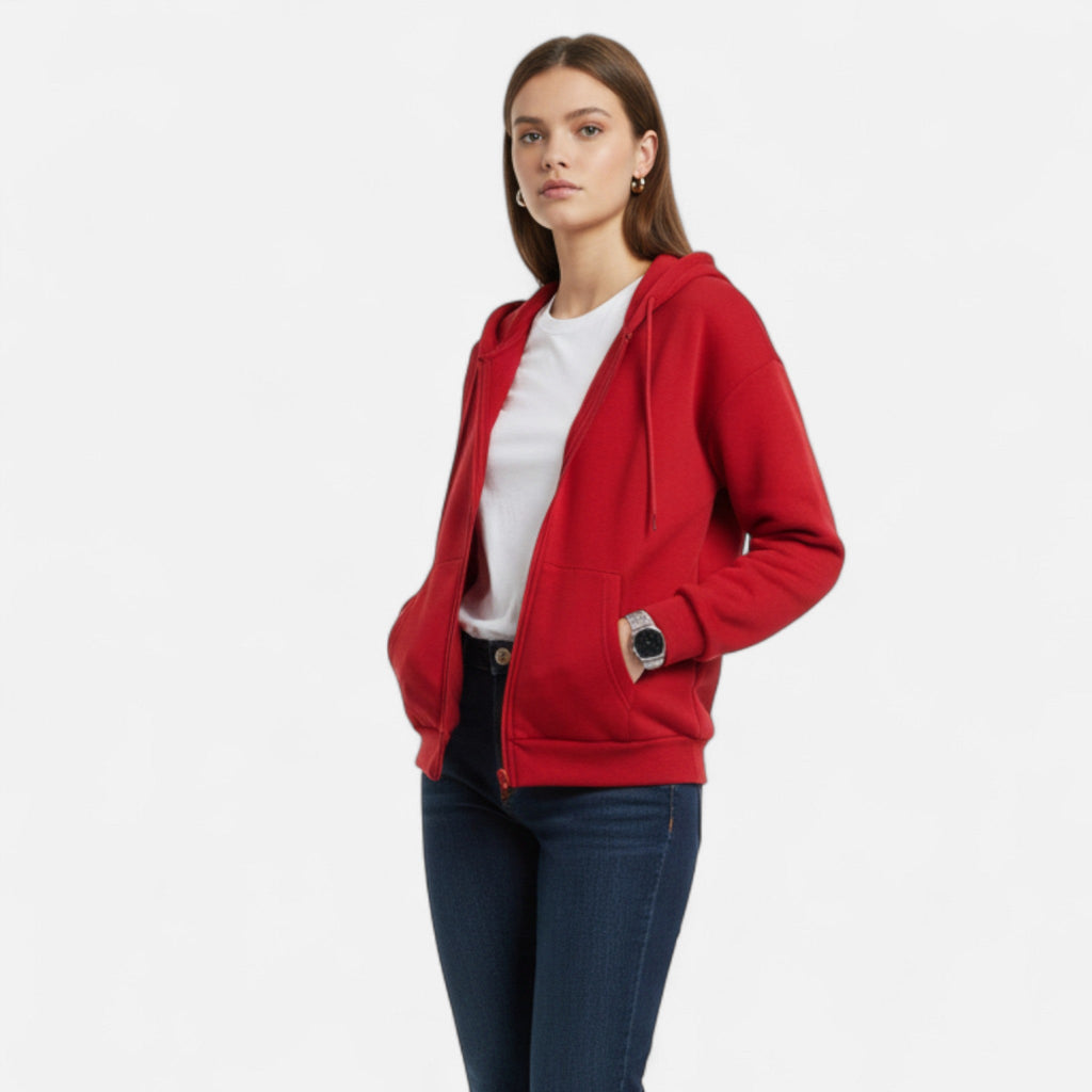 Lucía | Sudadera con Capucha y Cremallera para Mujer con Estilo Urbano 1