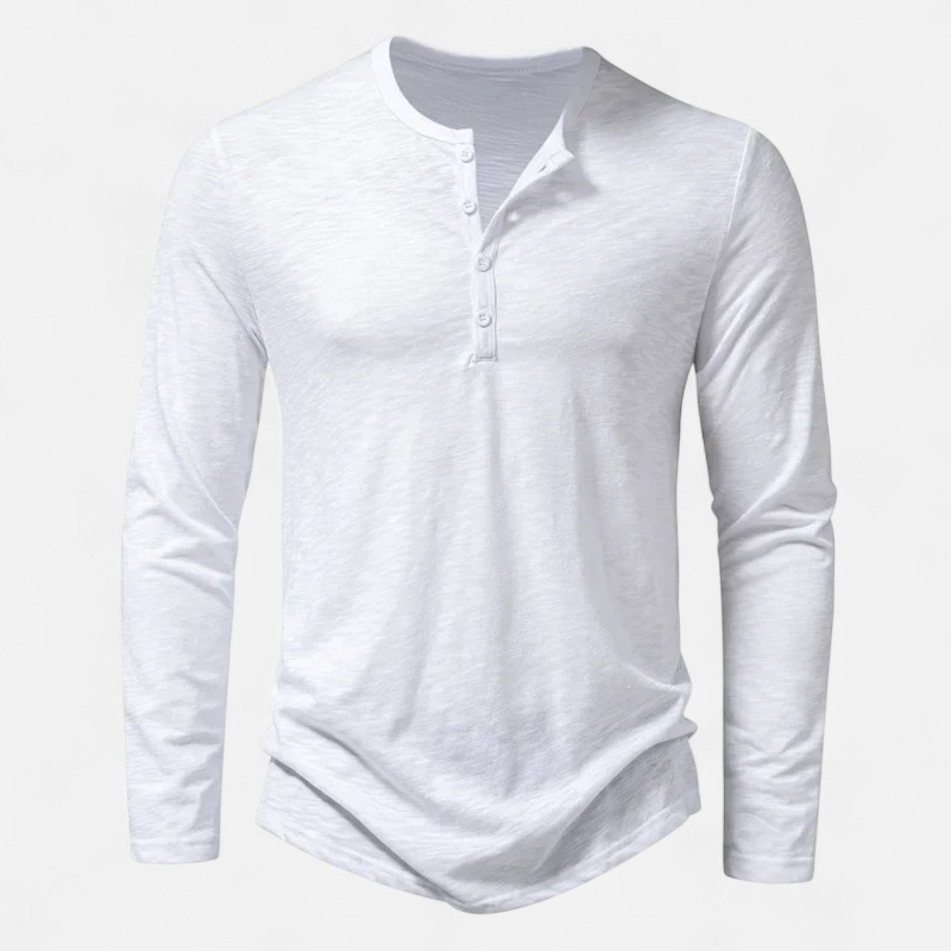 Luis | Camisa Henley de Algodón para Hombre con Manga Larga 4