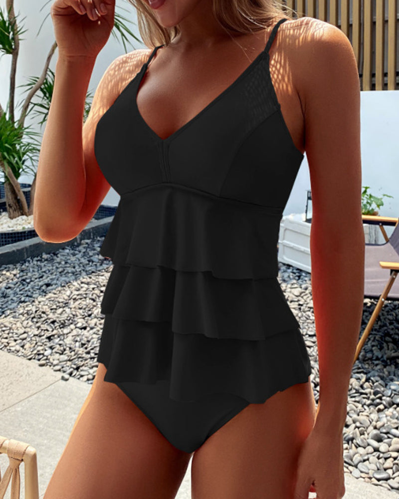 Mia | Elegante Tankini con Volantes y Braguita Regular 3
