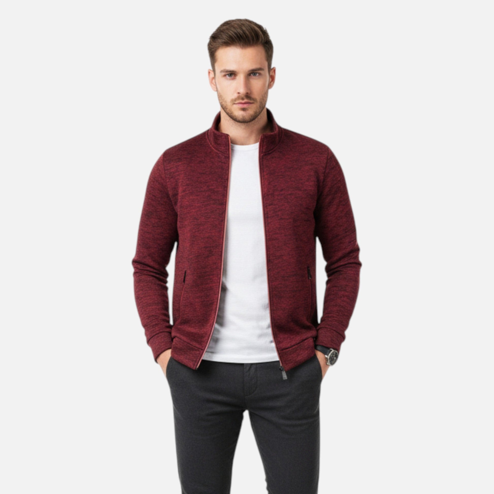 Santiago | Cárdigan con Cremallera para Hombre en Otoño e Invierno 1