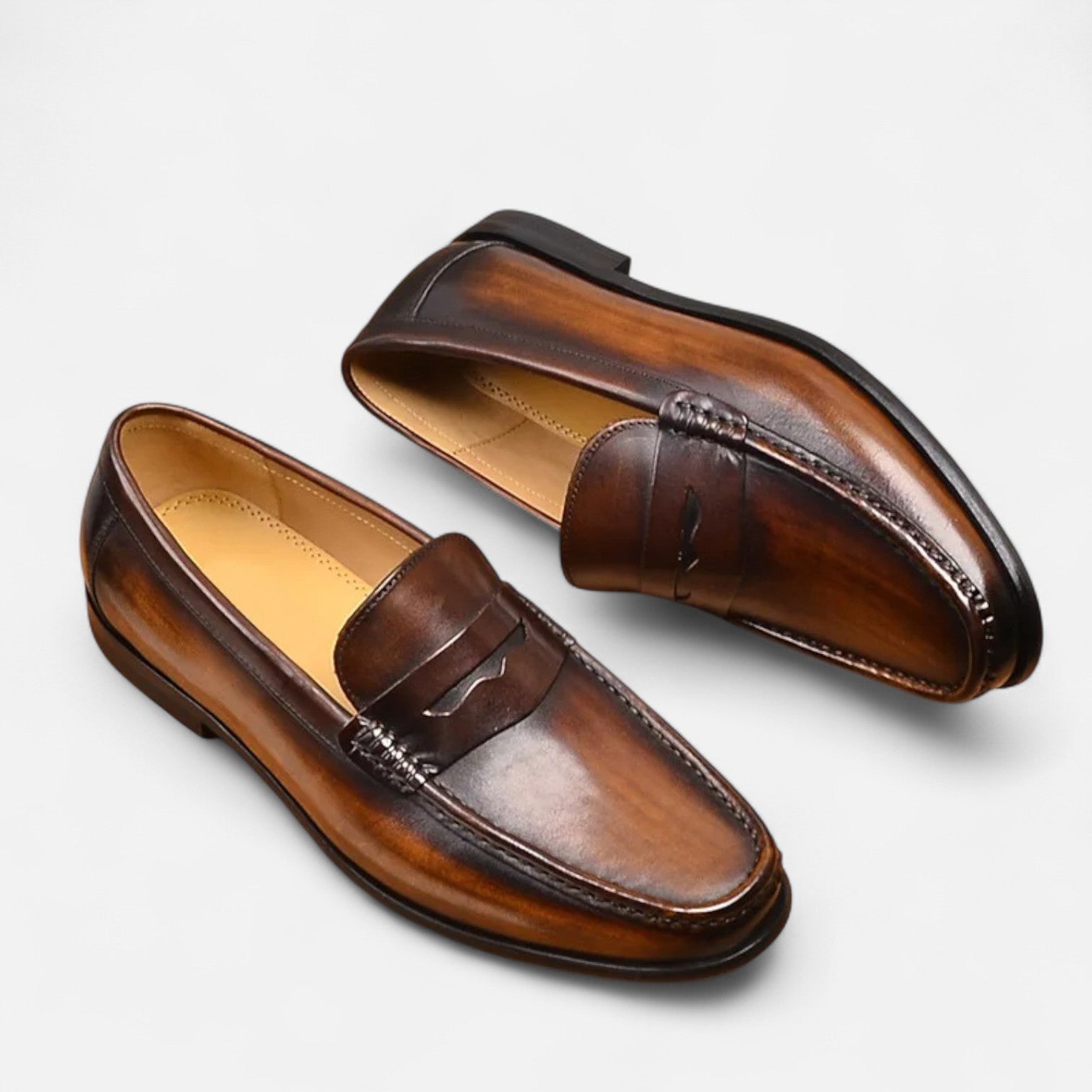 Santiago | Mocasines de Cuero Negro para Hombre con Diseño Elegante 1