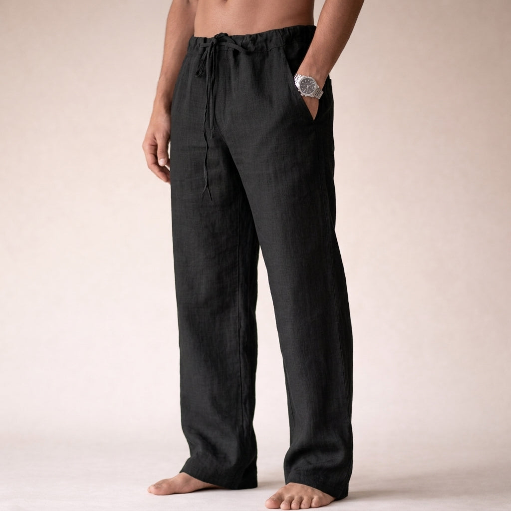 Santiago | Pantalones de Lino de Corte Relajado para Hombre 3
