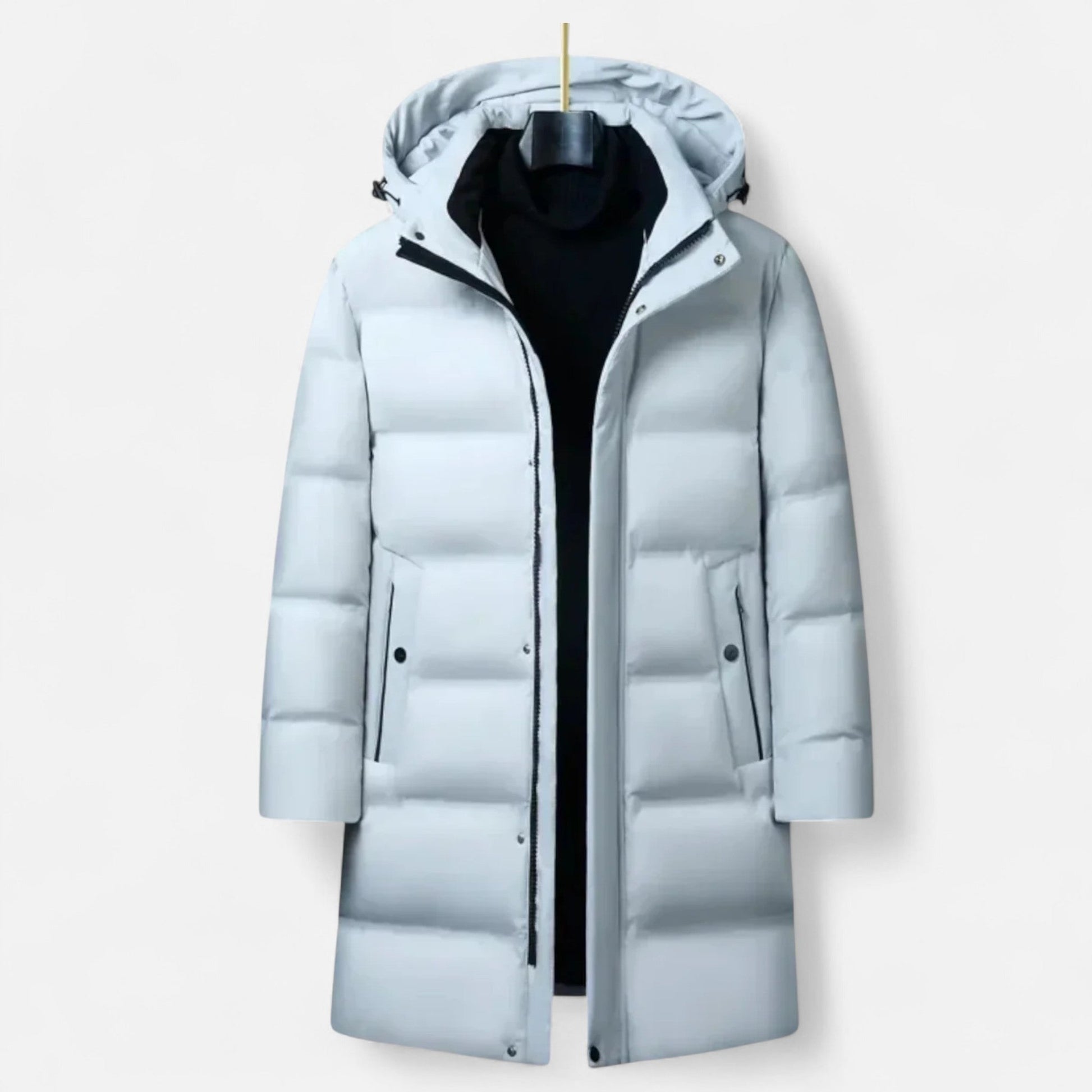 Santiago | Parka Impermeable Negra para Hombre con Capucha Aislante para Invierno 3