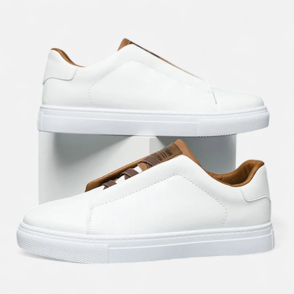 Sergio | Zapatillas de Deporte de Cuero Premium Sin Cordones para Hombre 0