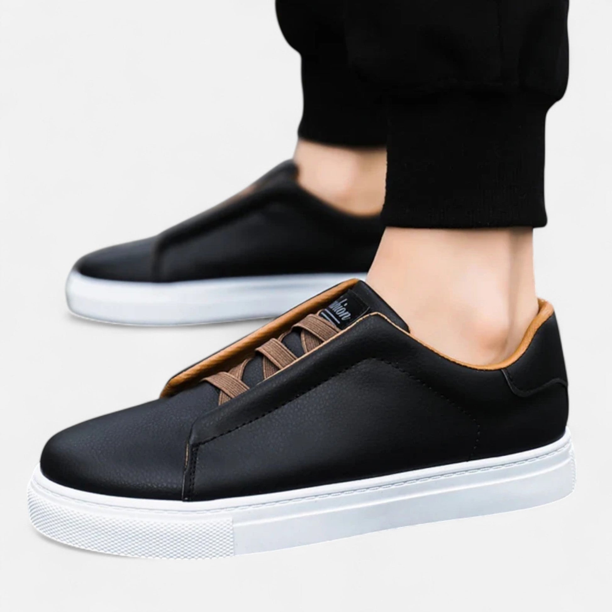 Sergio | Zapatillas de Deporte de Cuero Premium Sin Cordones para Hombre 7