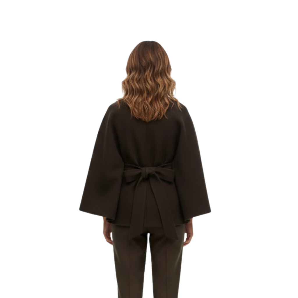 Sofía | Capa Estructurada con Cinturón y Cuello Alto para Mujer 3