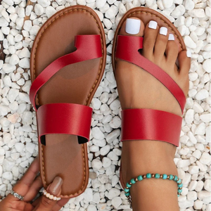 Sofia | Elegantes Sandalias Bohemias Rojas para Mujer 1