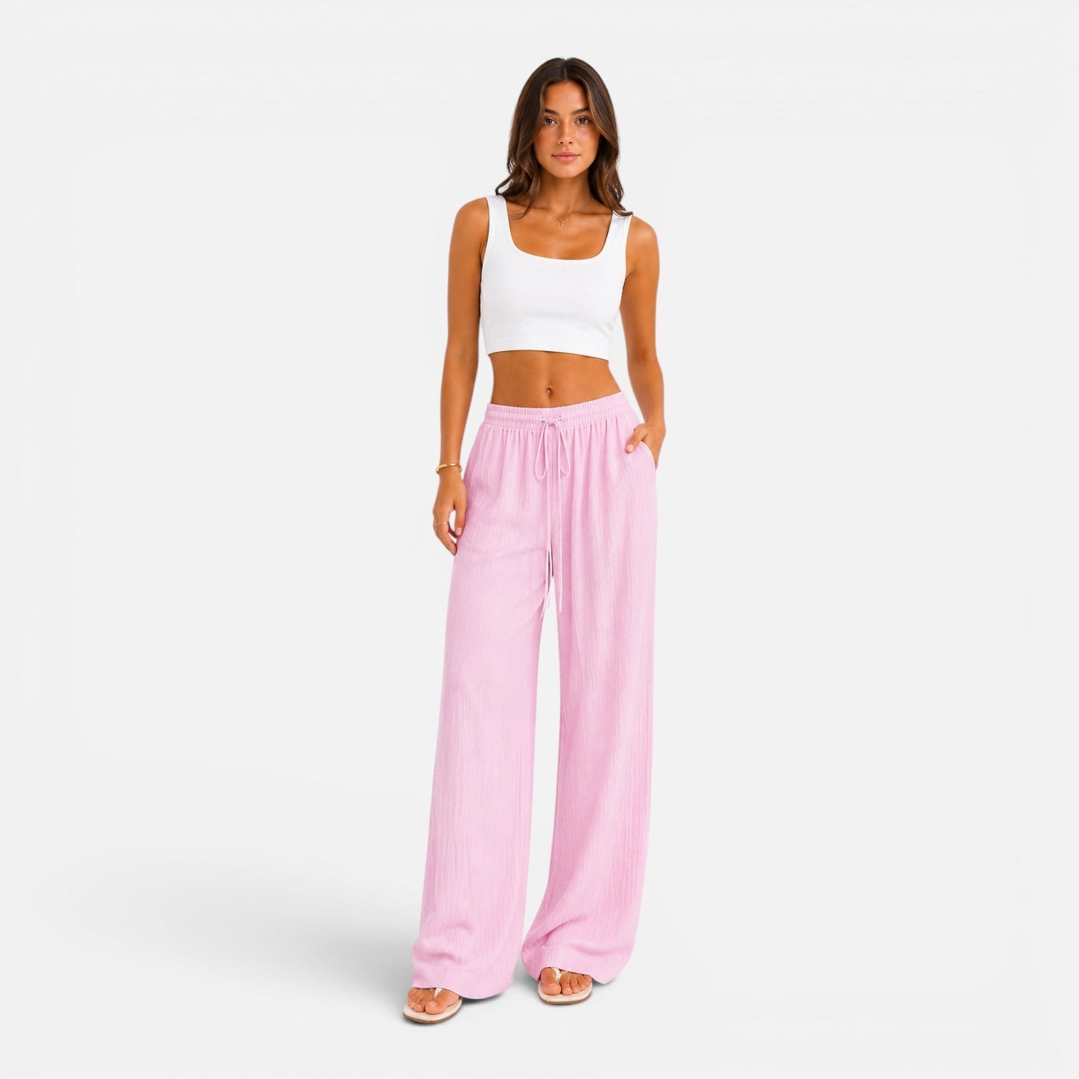 Sofía | Pantalón Palazzo Ajustable para Mujer con Cintura Elástica 1