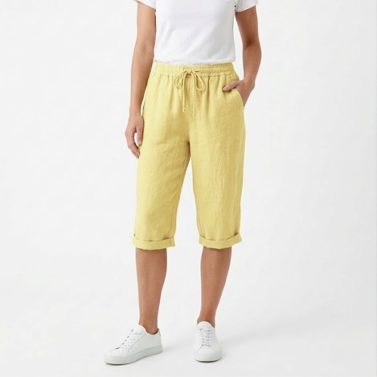 Sofía | Pantalones Cortos de Algodón y Lino para Mujer con Cintura Elástica 13