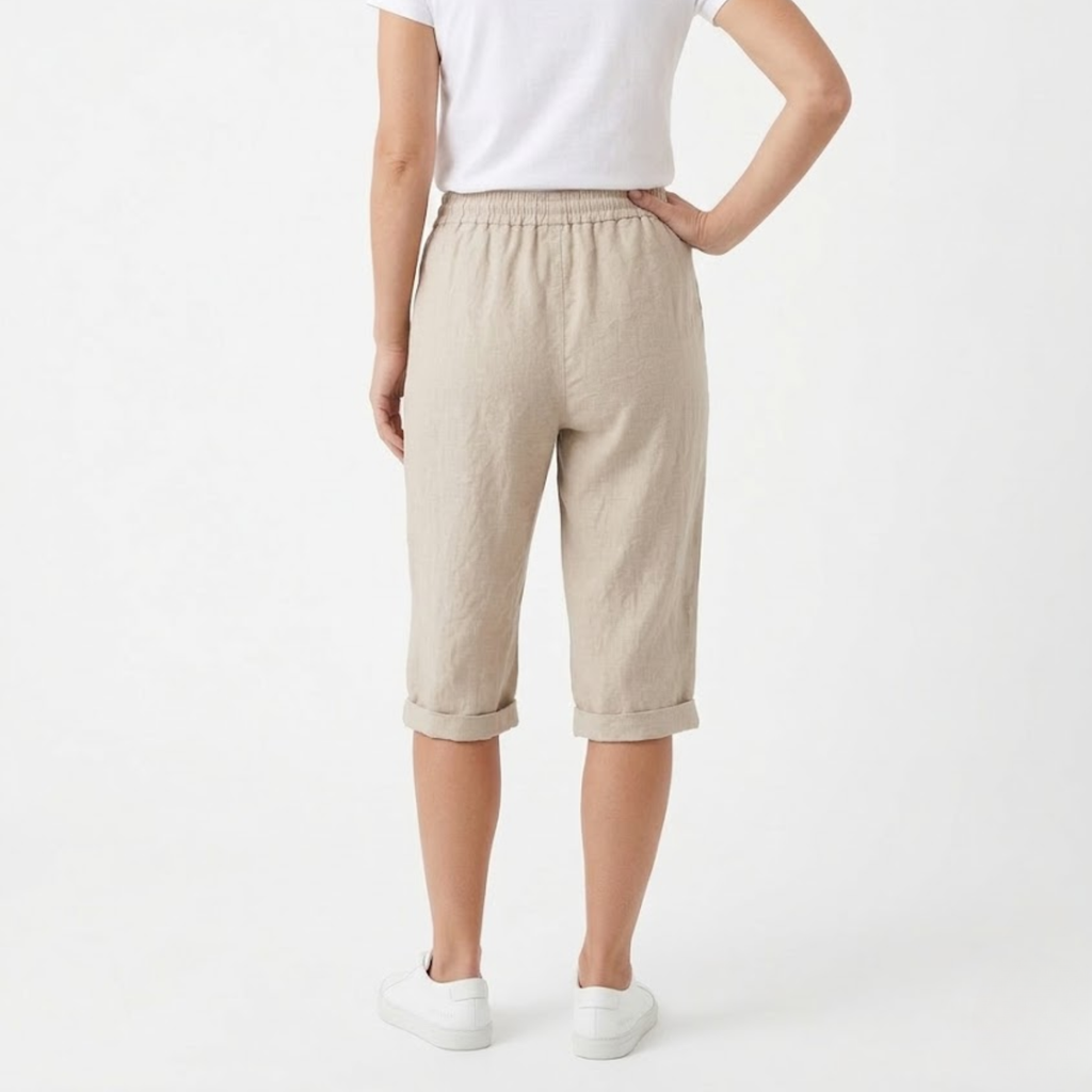 Sofía | Pantalones Cortos de Algodón y Lino para Mujer con Cintura Elástica 2