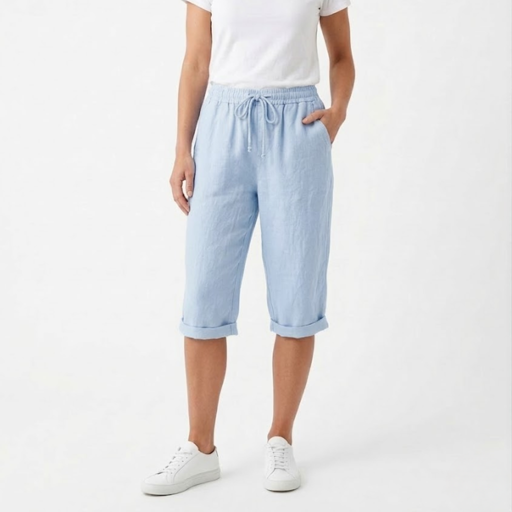 Sofía | Pantalones Cortos de Algodón y Lino para Mujer con Cintura Elástica 5