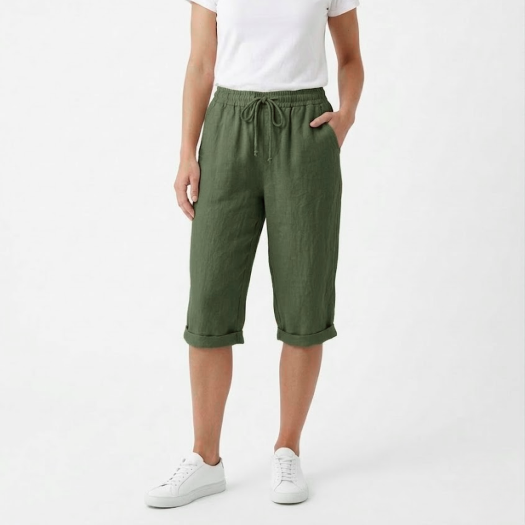 Sofía | Pantalones Cortos de Algodón y Lino para Mujer con Cintura Elástica 6