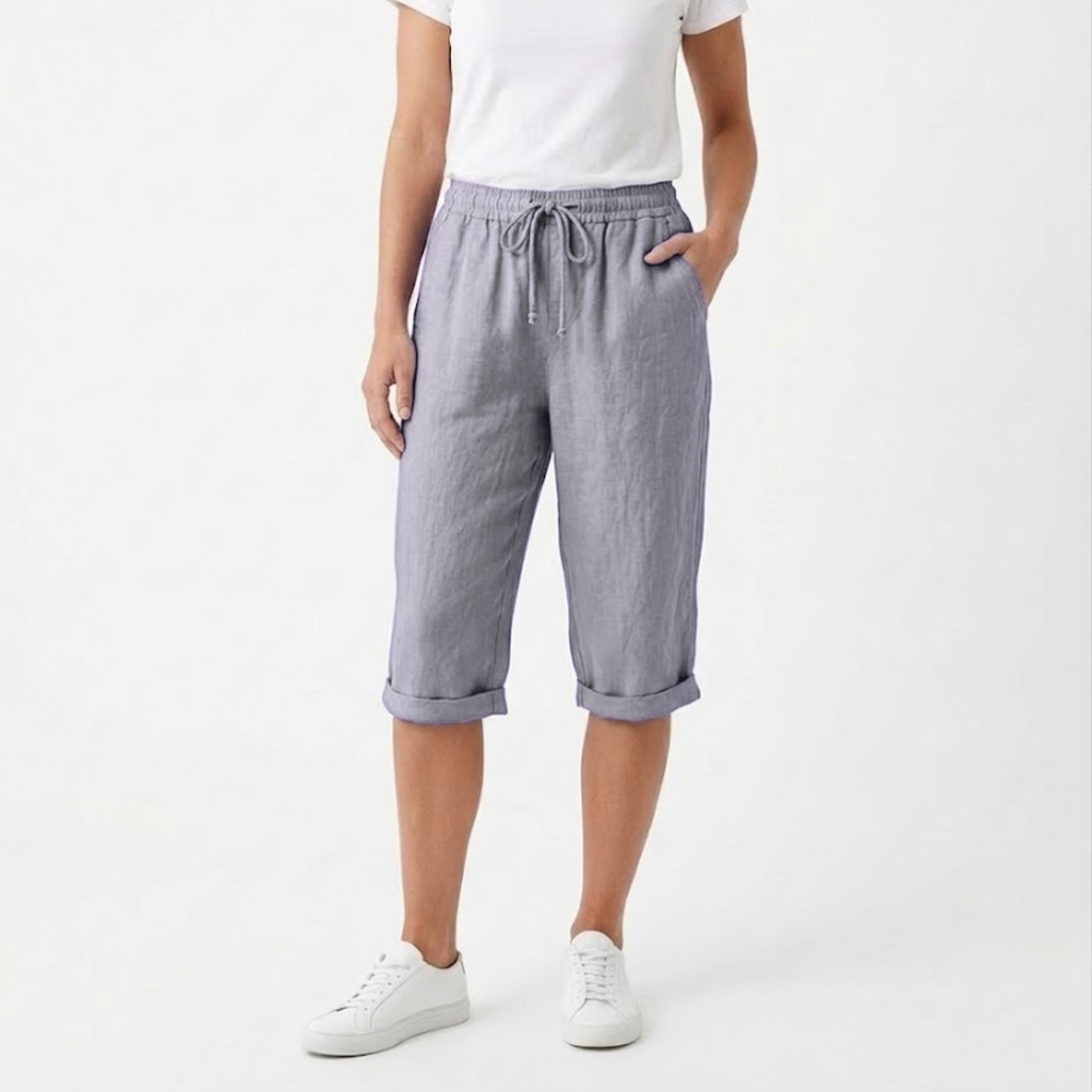 Sofía | Pantalones Cortos de Algodón y Lino para Mujer con Cintura Elástica 9