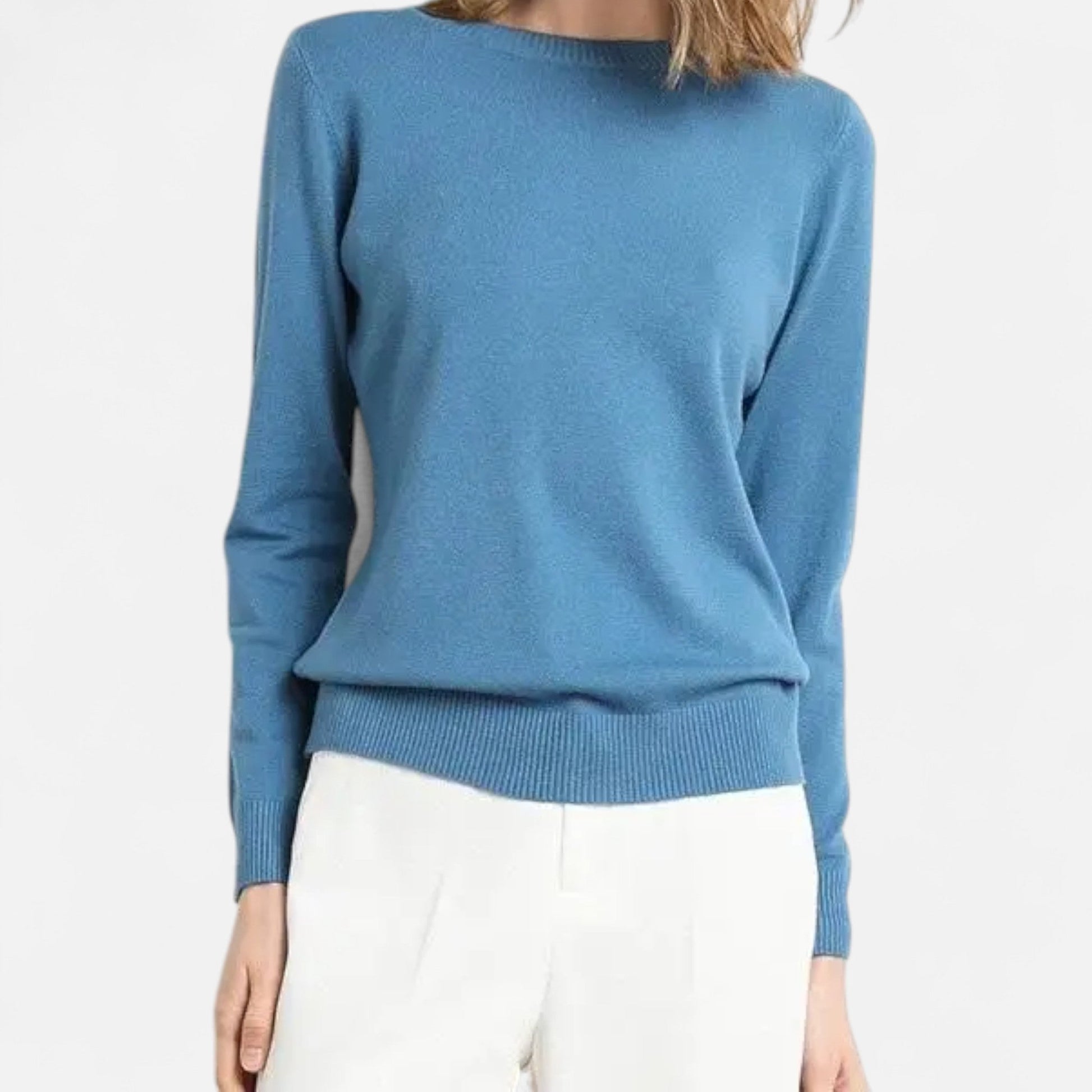 Sofía | Suéter de Lana Merino para Mujer con Cuello Redondo Elegante 10