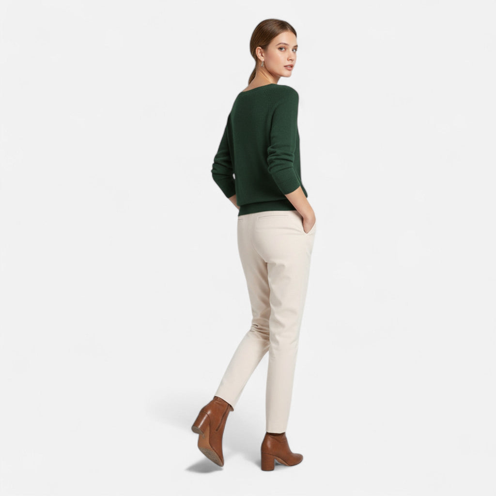 Sofía | Suéter de Lana Merino para Mujer con Cuello Redondo Elegante 2