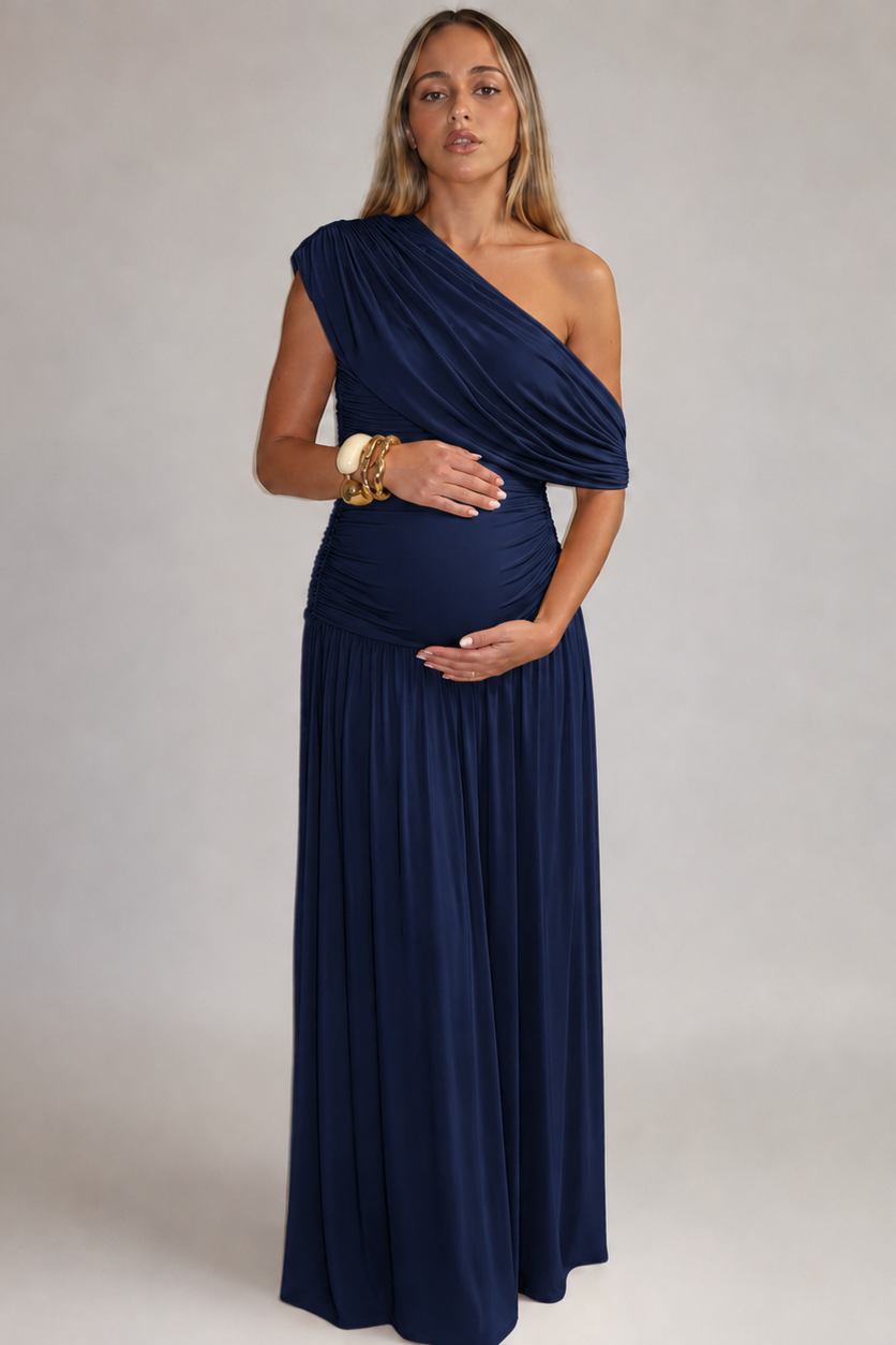 Sofía | Vestido Fiesta Premamá Asimétrico para Embarazadas Elegantes 5