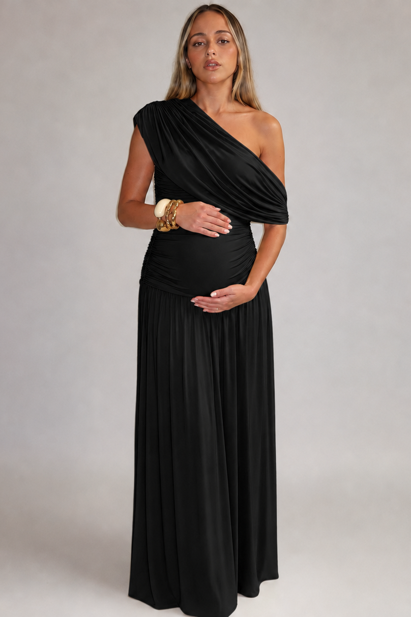 Sofía | Vestido Fiesta Premamá Asimétrico para Embarazadas Elegantes 6