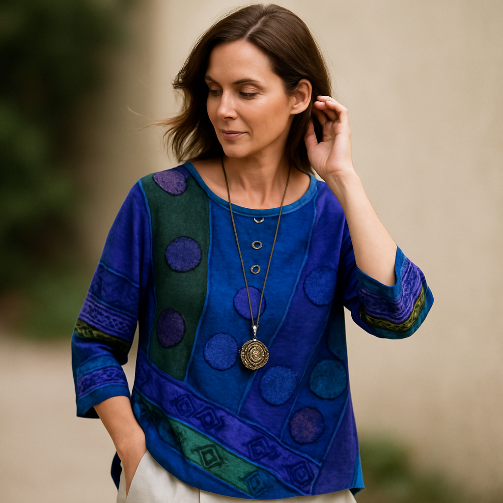 Sophie | Colorida Blusa Bohemia Retro Holgada 1