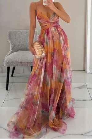 Valentina | Vestido de Cóctel Floral Sin Mangas para Mujer 0