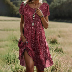 Vestido de Mujer Bohemio de Verano con Escote en V - Estilo Chic para Elegancia y Comodidad 1
