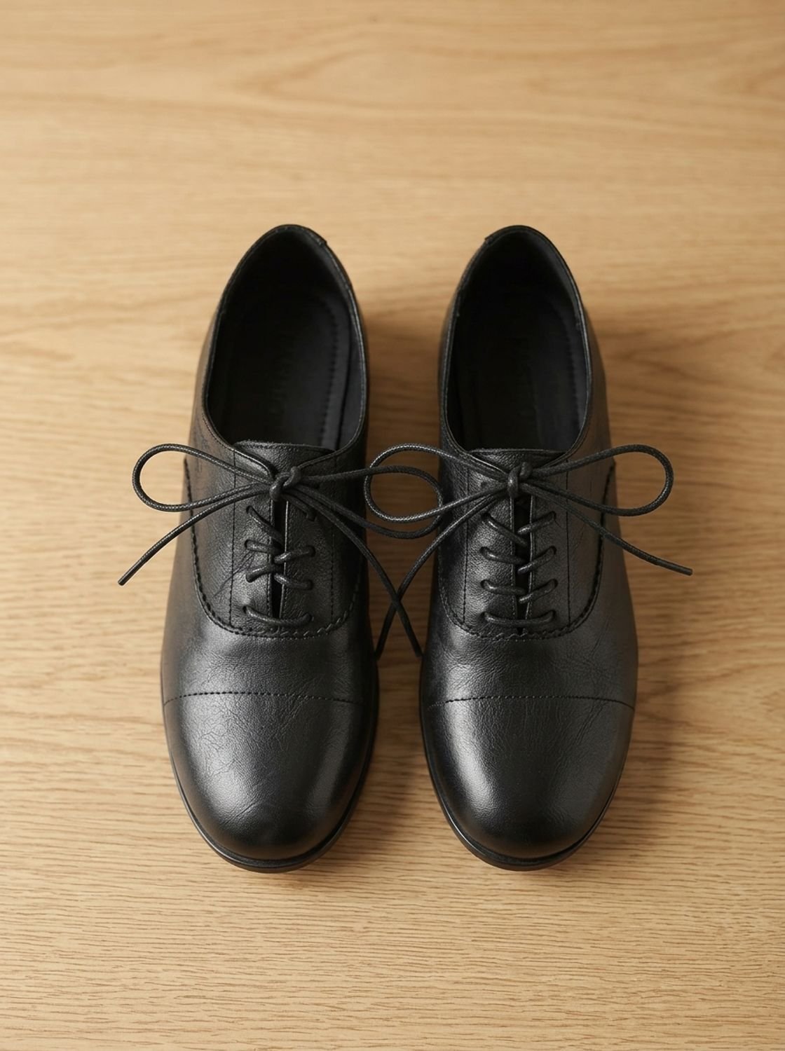 Zapatos oxford de piel marrón con detalle de puntera