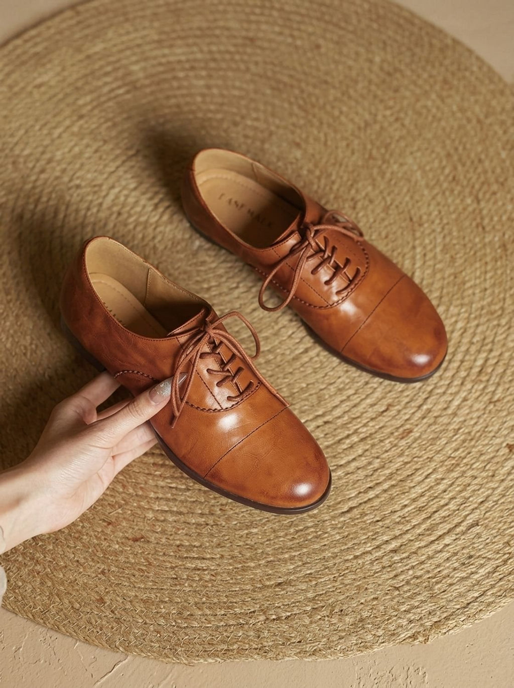 Suela de goma antideslizante de los zapatos oxford Adela