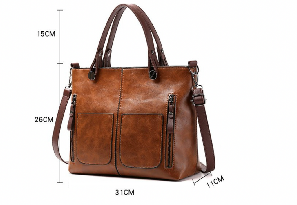 Interior del bolso Adelina con bolsillos y compartimentos organizadores