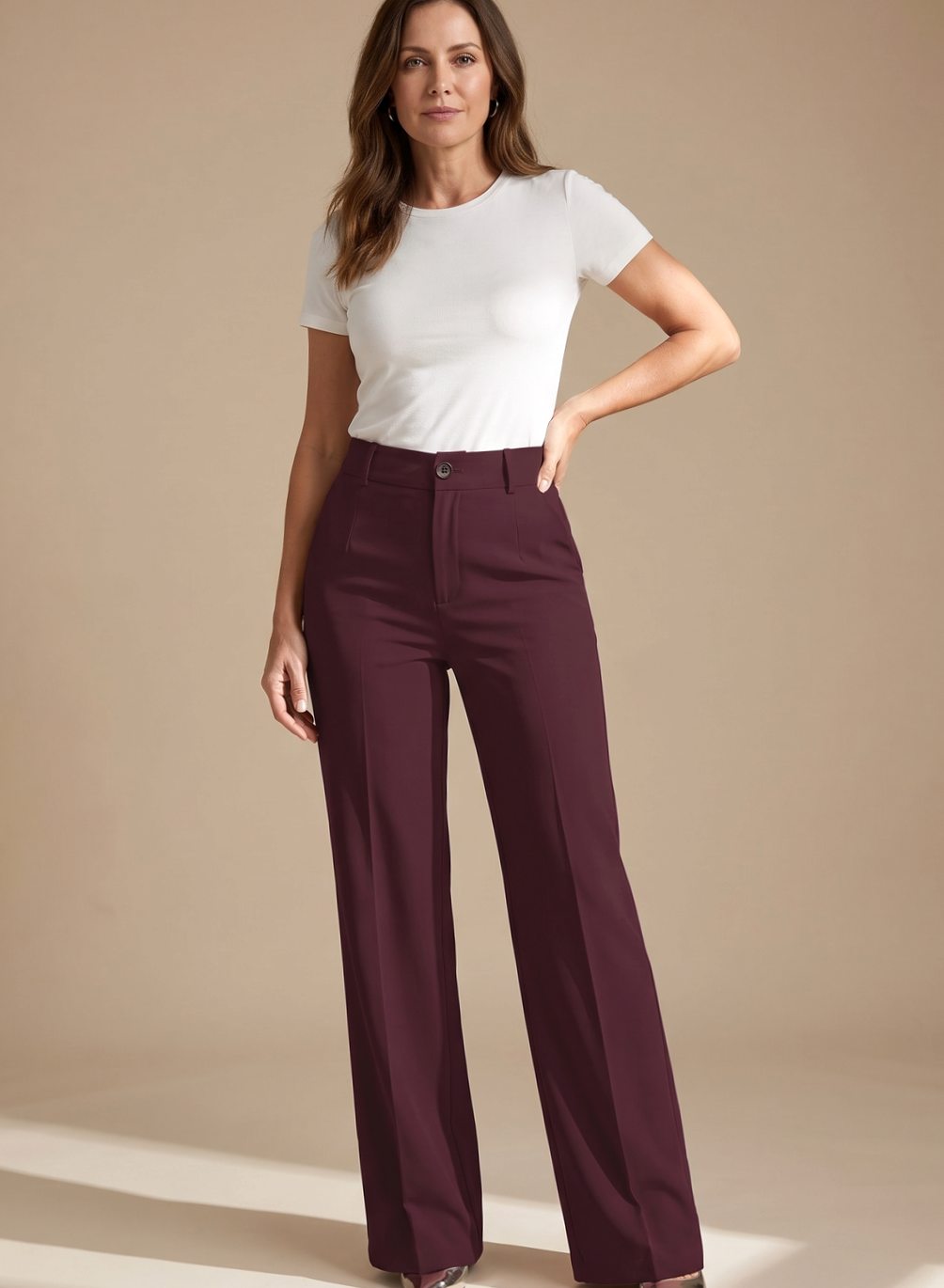 Pantalón ancho de tiro alto en distintos colores disponibles