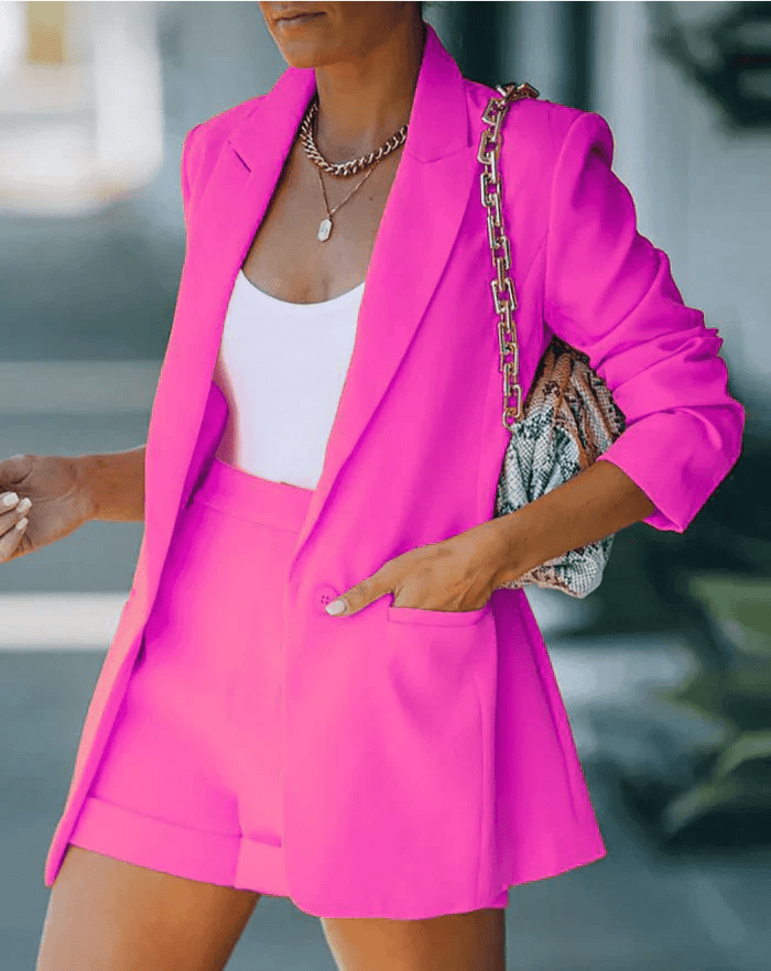 Ava | Elegante Traje Corto con Blazer y Pantalones Rectos - Noa Lagos