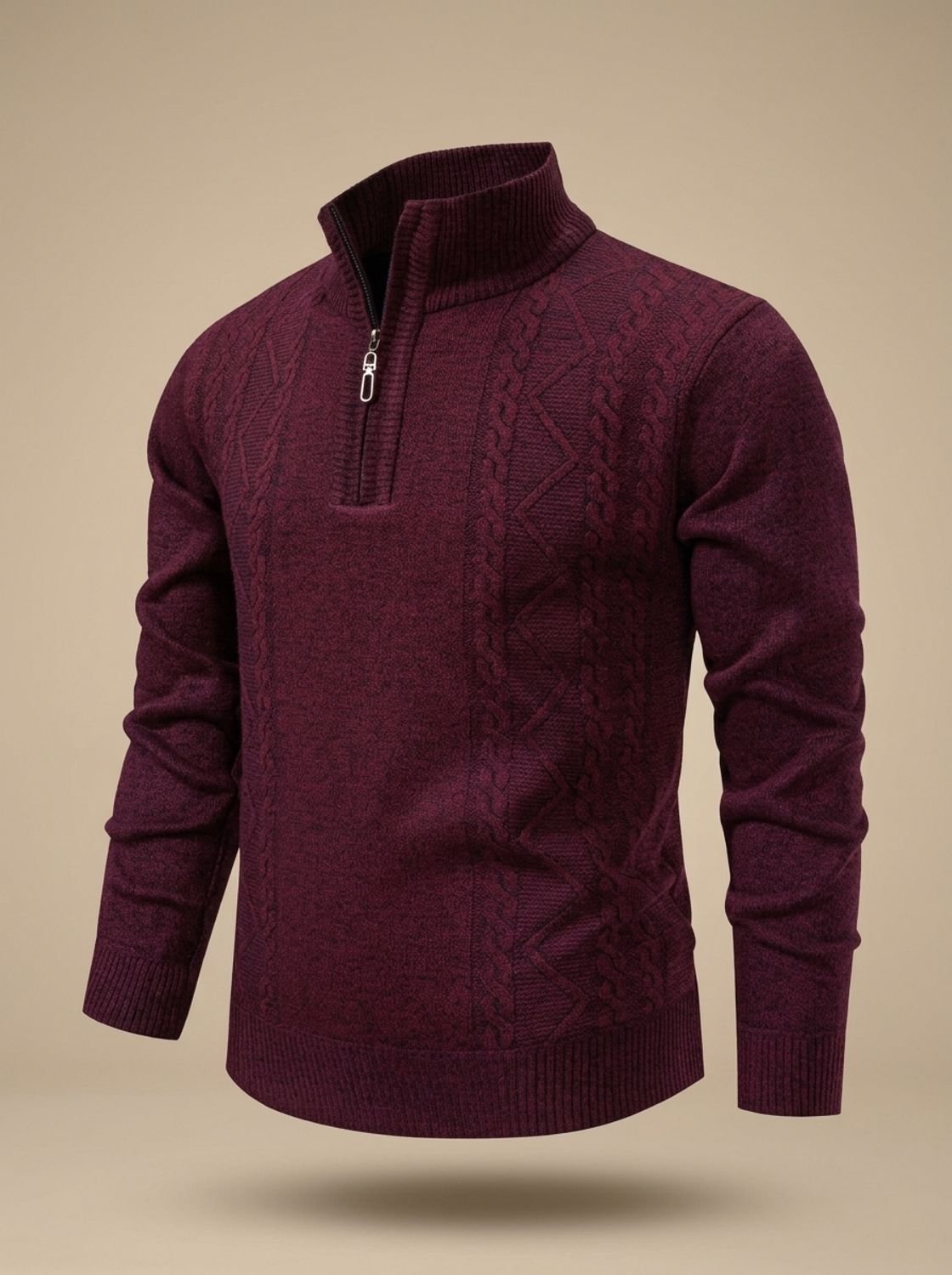 Textura de punto trenzado en el jersey Benjamin para hombre