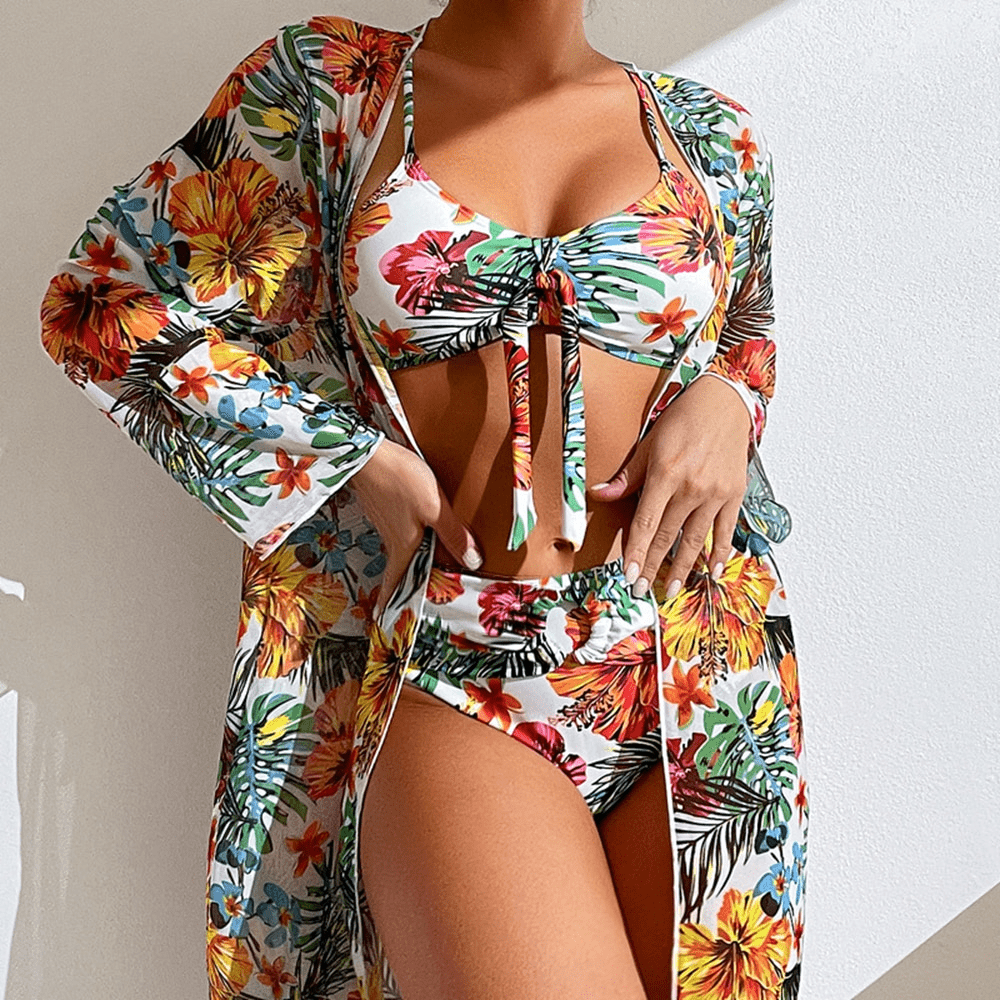 Bikini tropical estampado de dos piezas para mujer – PALMEA VIVA - Noa Lagos