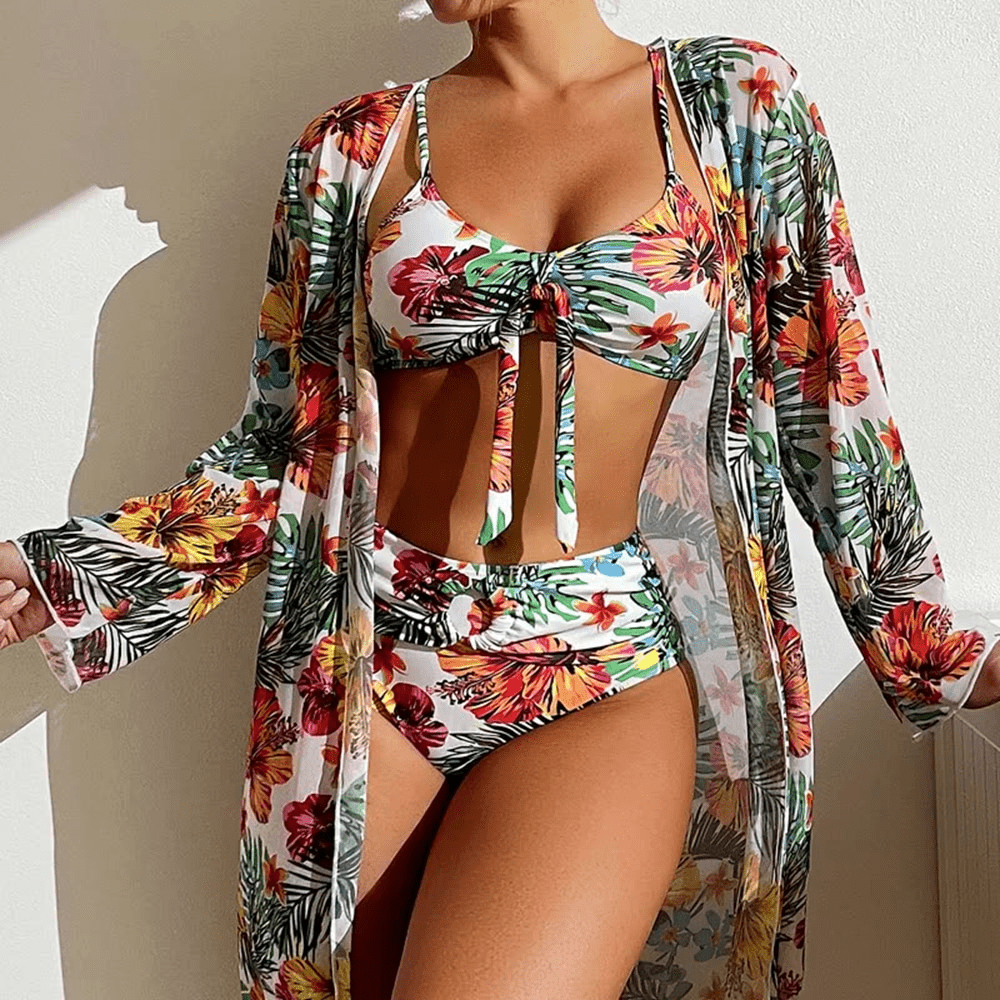 Bikini tropical estampado de dos piezas para mujer – PALMEA VIVA - Noa Lagos