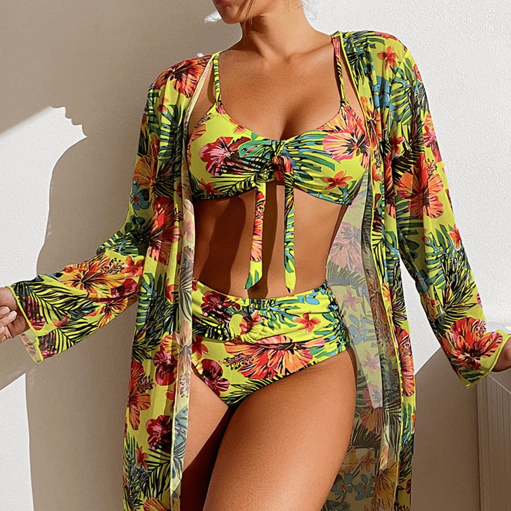 Bikini tropical estampado de dos piezas para mujer – PALMEA VIVA - Noa Lagos