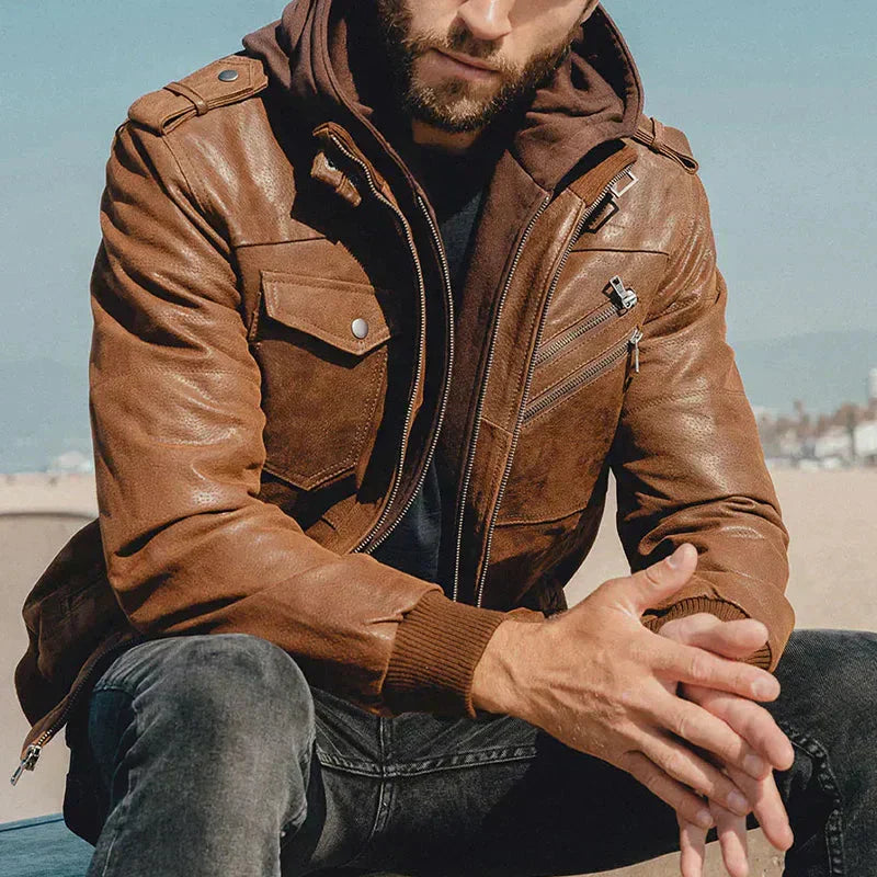 Capucha ajustable de la chaqueta Bjorn para hombre