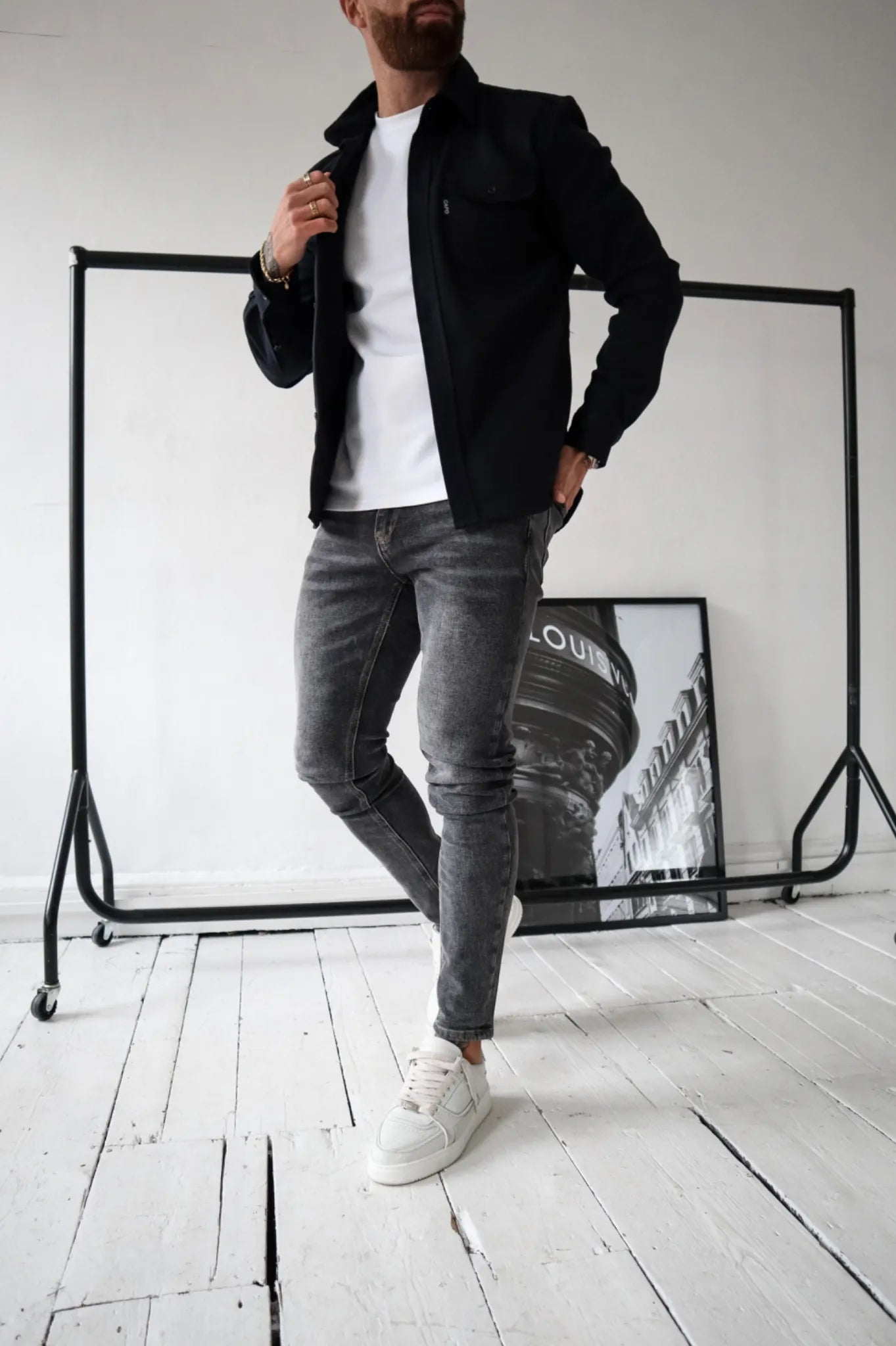Espalda de la sobrecamisa Bram para hombre