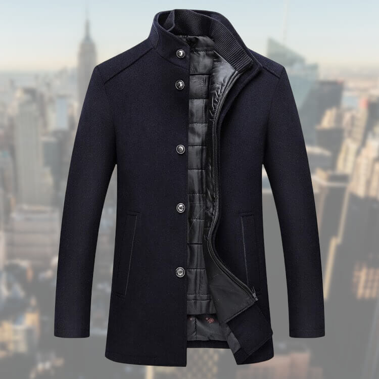 Chaqueta Marcus de hombre con cremallera y botones frontales